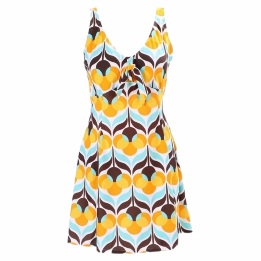 NWT! BAWDY Plus Size Floral Print Print Swimsuit Dress